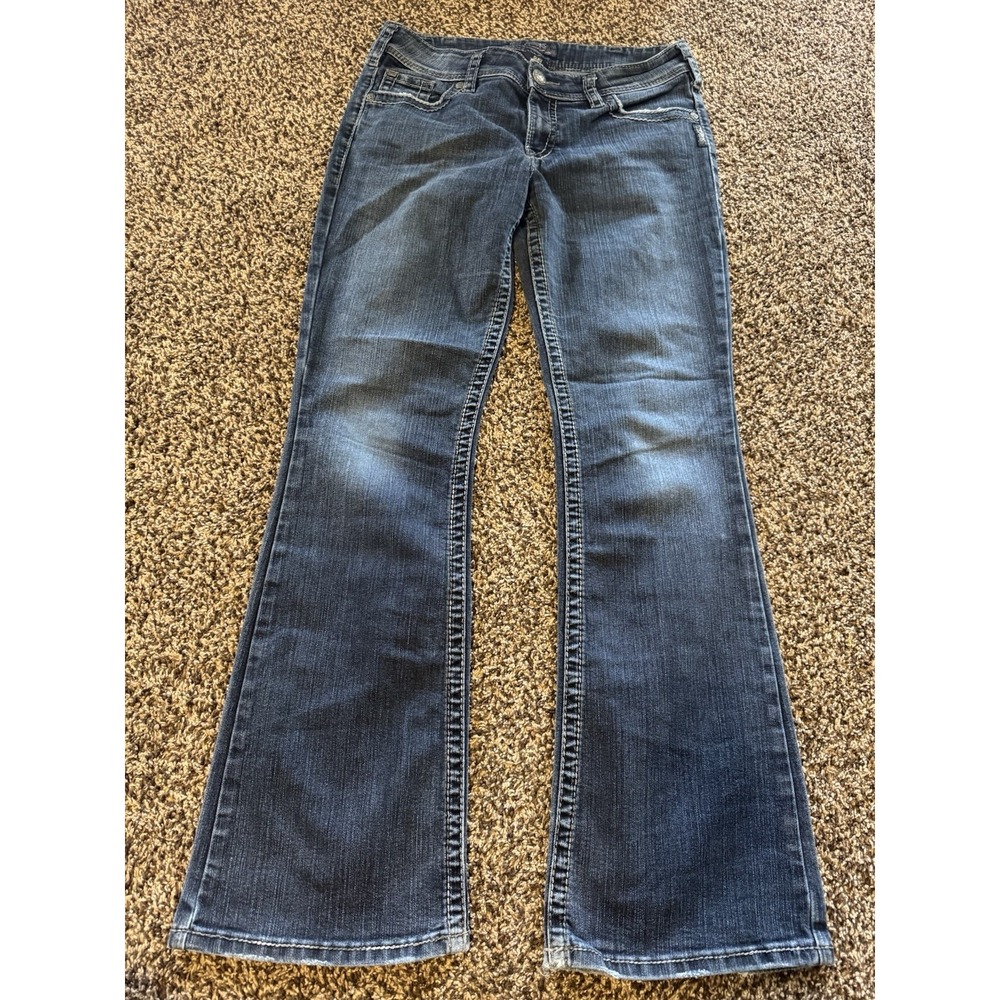 Silver Jeans Suki Surplus Womens 28 Blue Adult Bootcut Stretch Denim